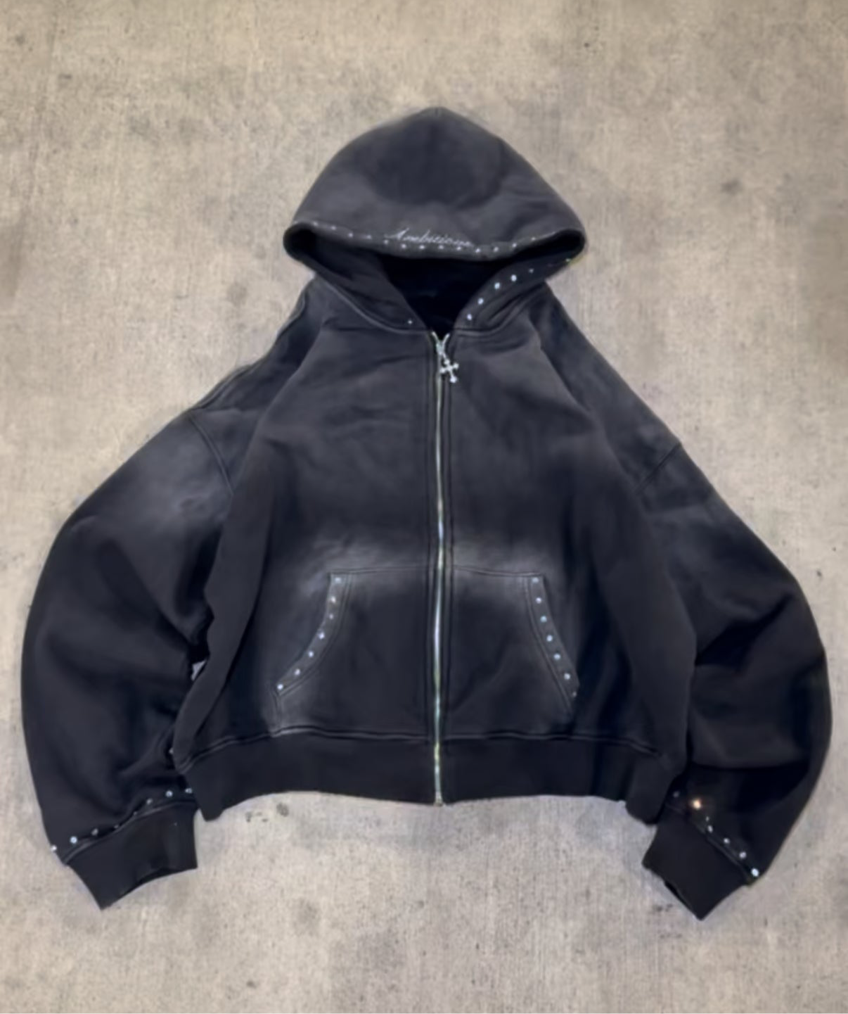 GC Rhinestone Zip up