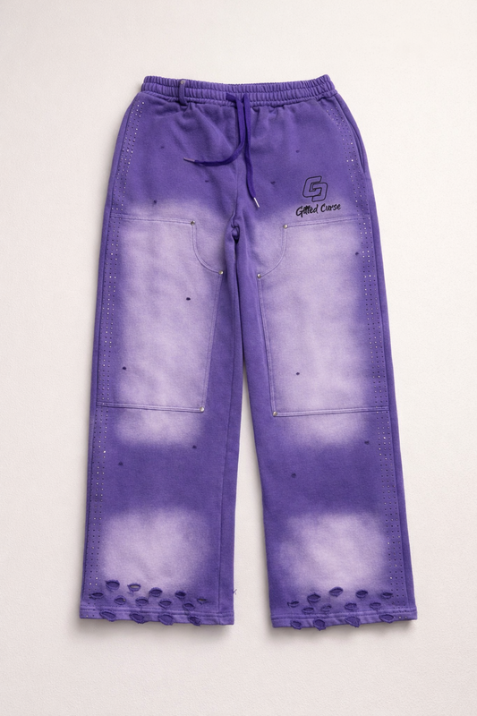 GIFTED CURSE “PURPLE BAGGY SWEATS”