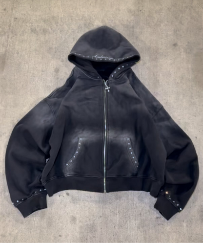 GC Rhinestone Zip up