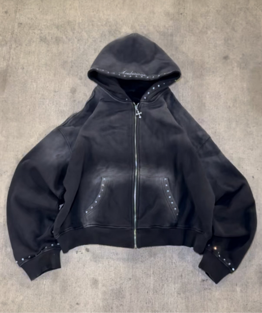 GC Rhinestone Zip up